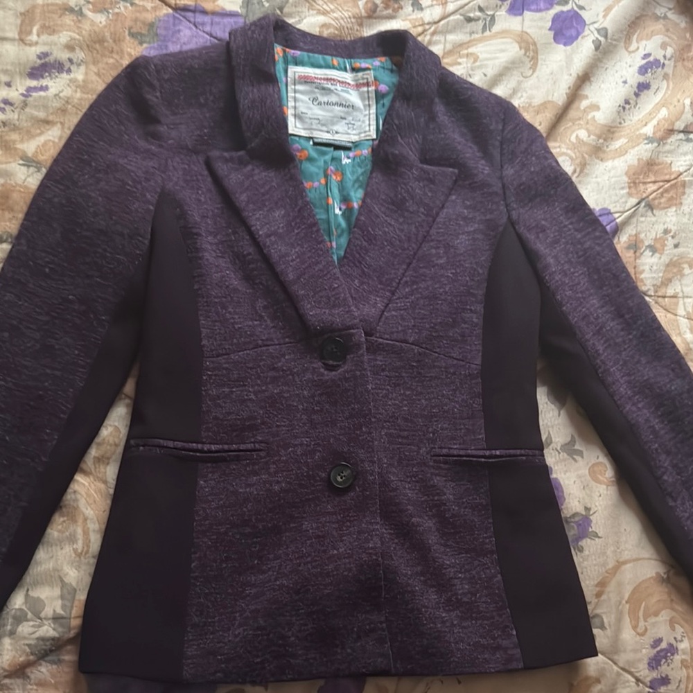 Cartonnier Women's Rich Purple Blazer - Picture 3 of 6